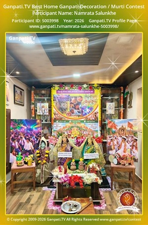 Namrata Salunkhe Home Ganpati Picture