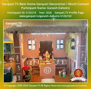 Ganesh Dahotre Home Ganpati Picture