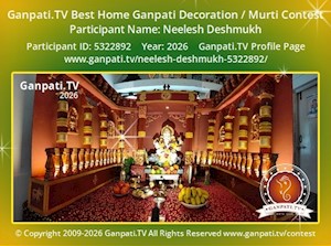 Neelesh Deshmukh Home Ganpati Picture