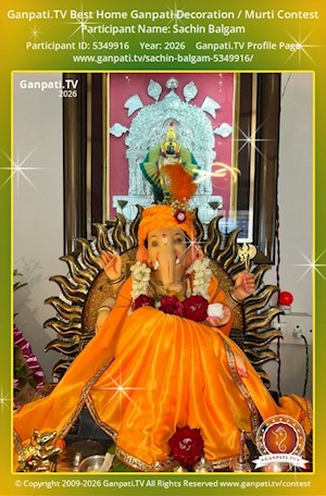 Sachin Balgam Home Ganpati Picture