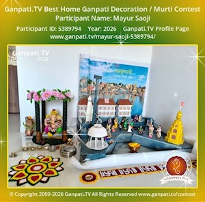 Mayur Saoji Home Ganpati Picture