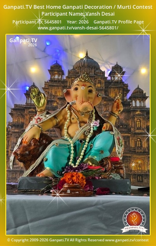 Vansh Desai Ganpati 2026