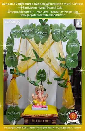 Daxesh Zala Home Ganpati Picture