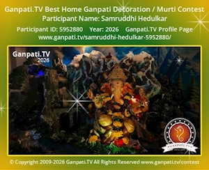 Samruddhi Hedulkar Home Ganpati Picture