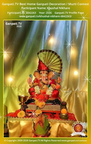 Khushal Nikhare Home Ganpati Picture