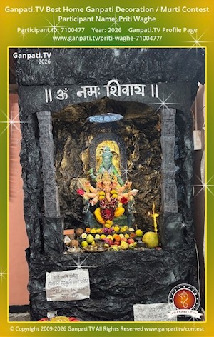 Priti Waghe Home Ganpati Picture