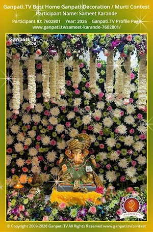 Sameet Karande Home Ganpati Picture