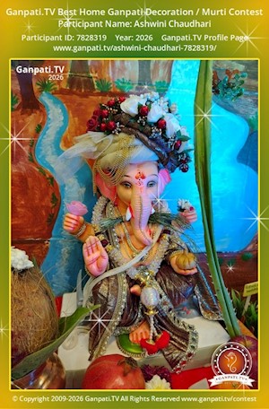 Ashwini Chaudhari Home Ganpati Picture