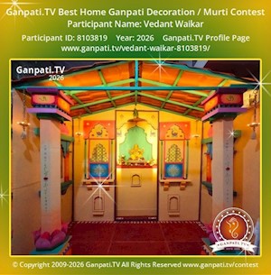 Vedant Waikar Home Ganpati Picture