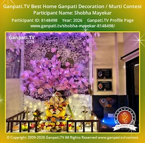 Shobha Mayekar Home Ganpati Picture