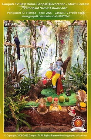 Ashwin Shah Home Ganpati Picture