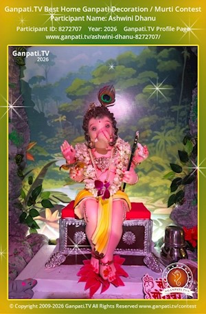 Ashwini Dhanu Home Ganpati Picture