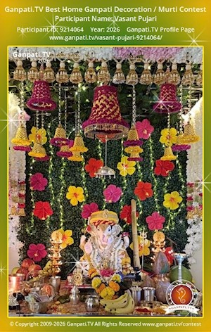 Vasant Pujari Home Ganpati Picture