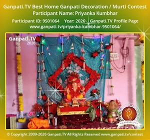 Priyanka Kumbhar Home Ganpati Picture