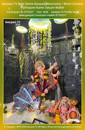 Satyam Mallah Home Ganpati Picture