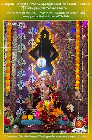 Sahil Tevre Home Ganpati Picture