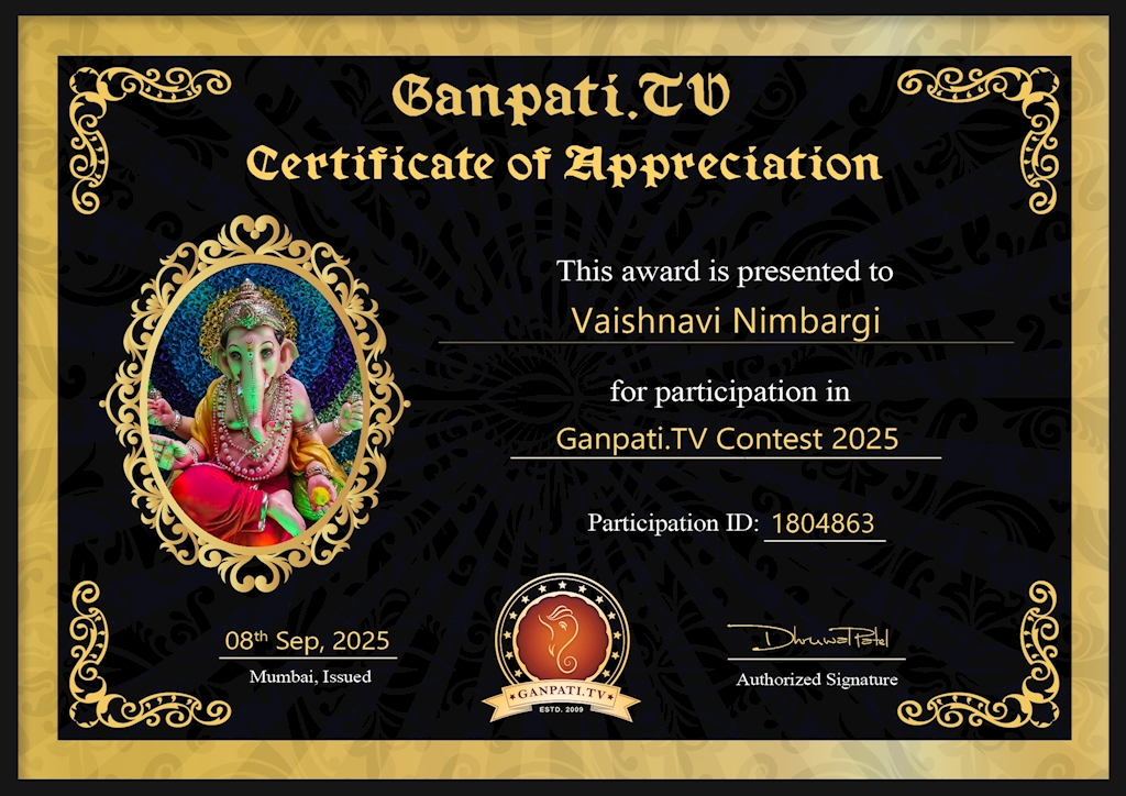 Vaishnavi Nimbargi Ganpati 2025