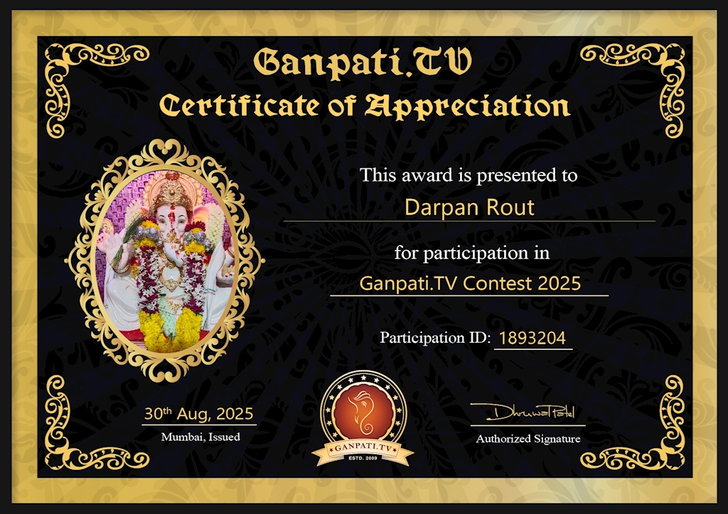 Darpan Rout Ganpati 2025