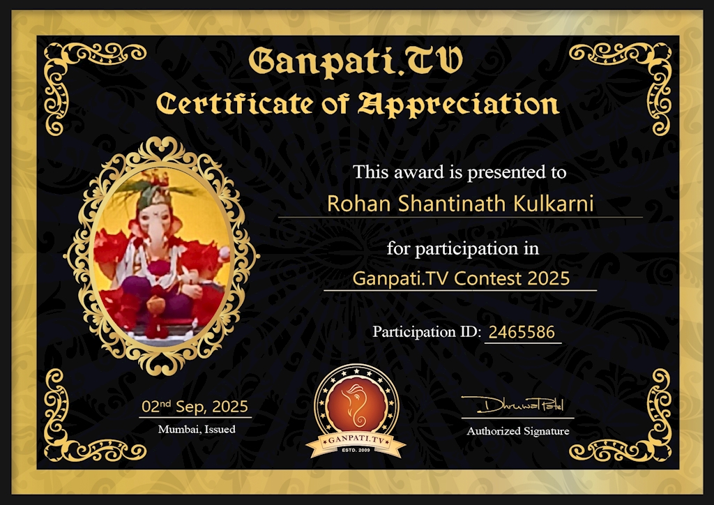 Rohan Kulkarni Ganpati 2025