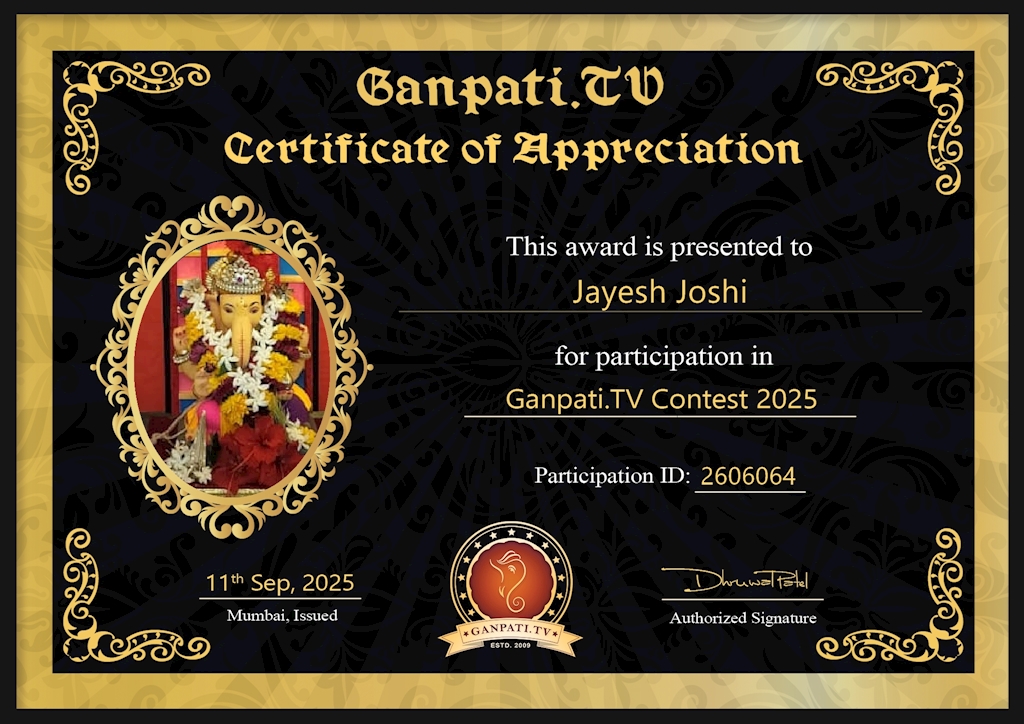 Jayesh Joshi Ganpati 2025