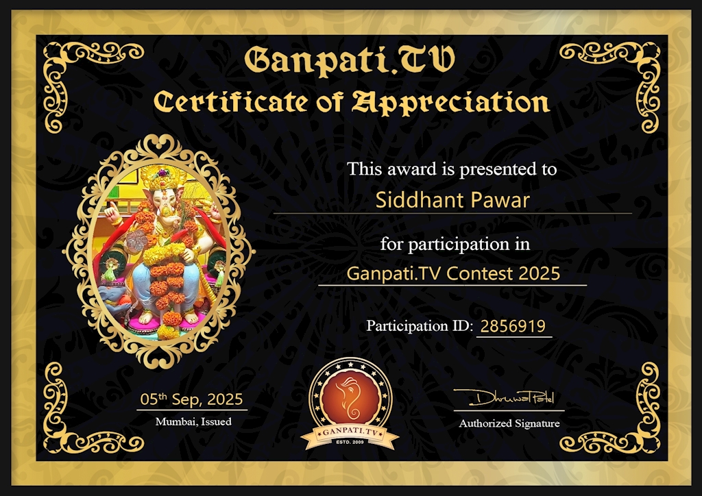 Siddhant Pawar Ganpati 2025