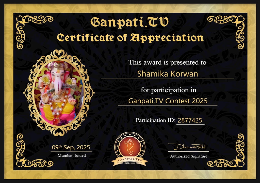 Shamika Korwan Ganpati 2025