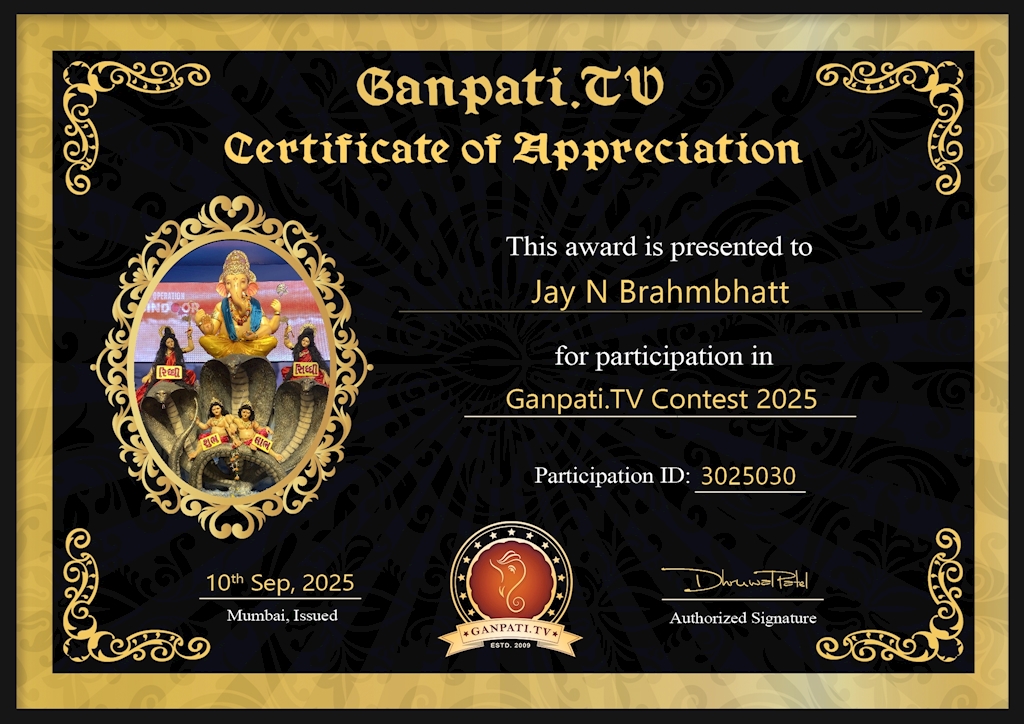 Jay Brahmbhatt Ganpati 2025