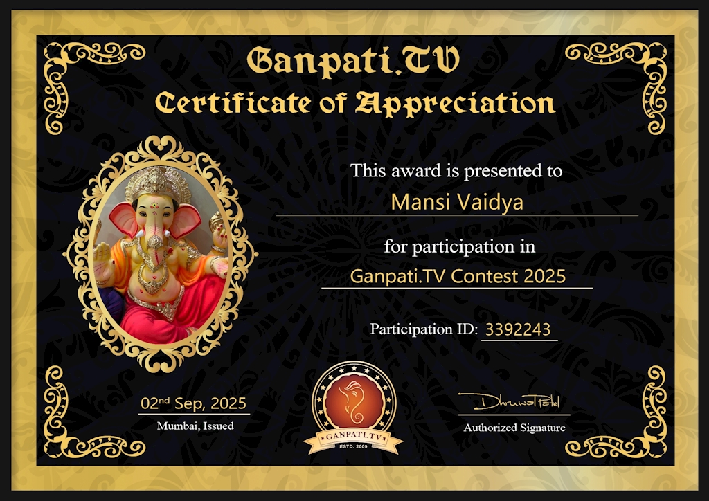 Mansi Vaidya Ganpati 2025