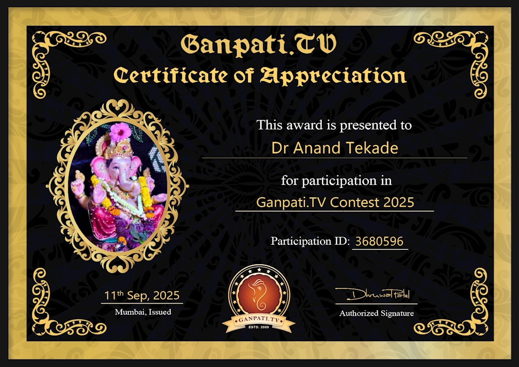 Dr Anand Tekade Ganpati 2025