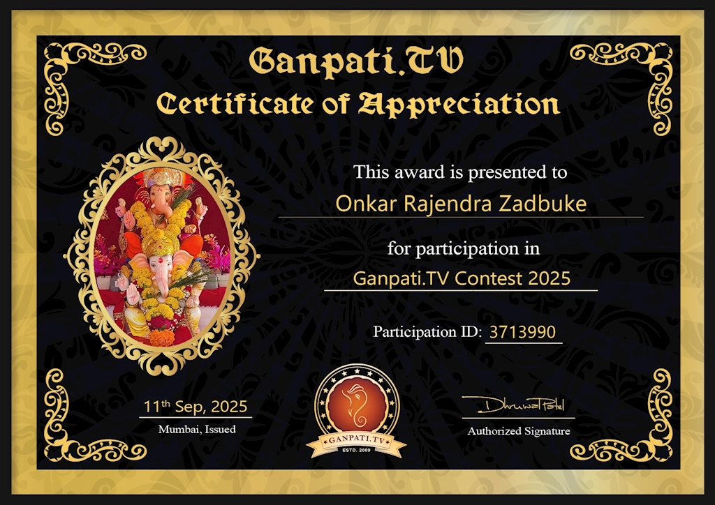 Onkar Zadbuke Ganpati 2025