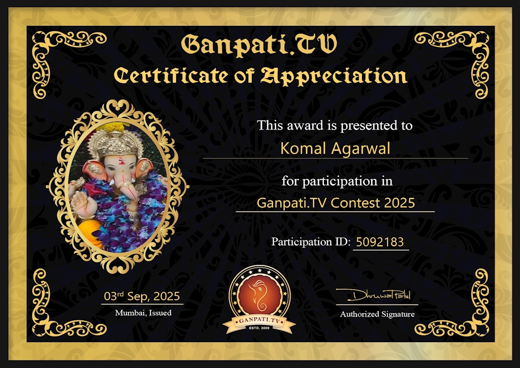Komal Agarwal Ganpati 2025