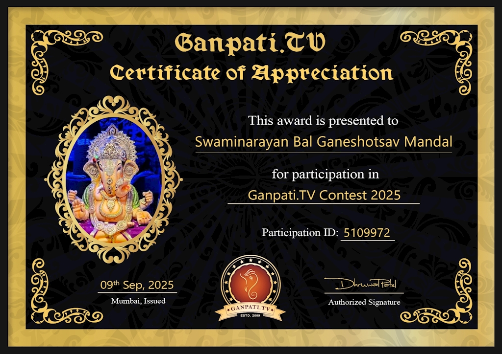 Swaminarayan Bal Ganeshotsav Mandal Ganpati 2025