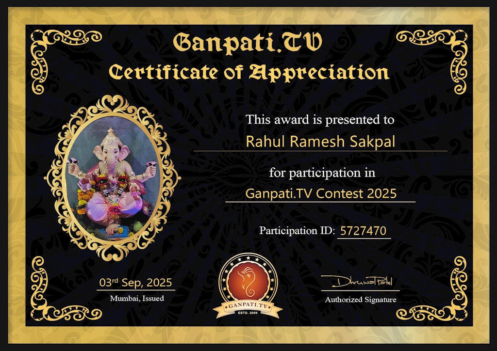 Rahul Sakpal Ganpati 2025