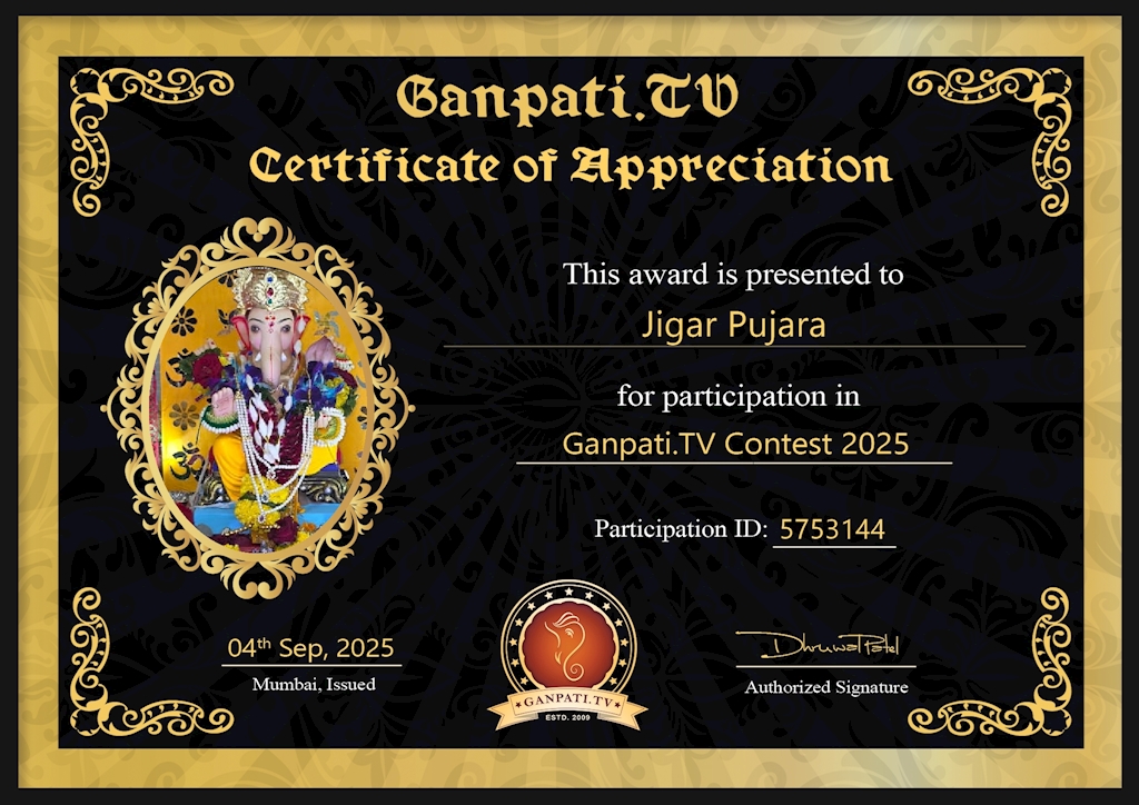 Jigar Pujara Ganpati 2025