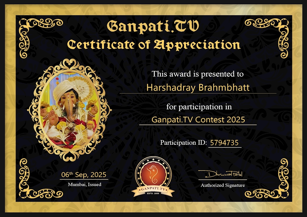 Harshadray Brahmbhatt Ganpati 2025