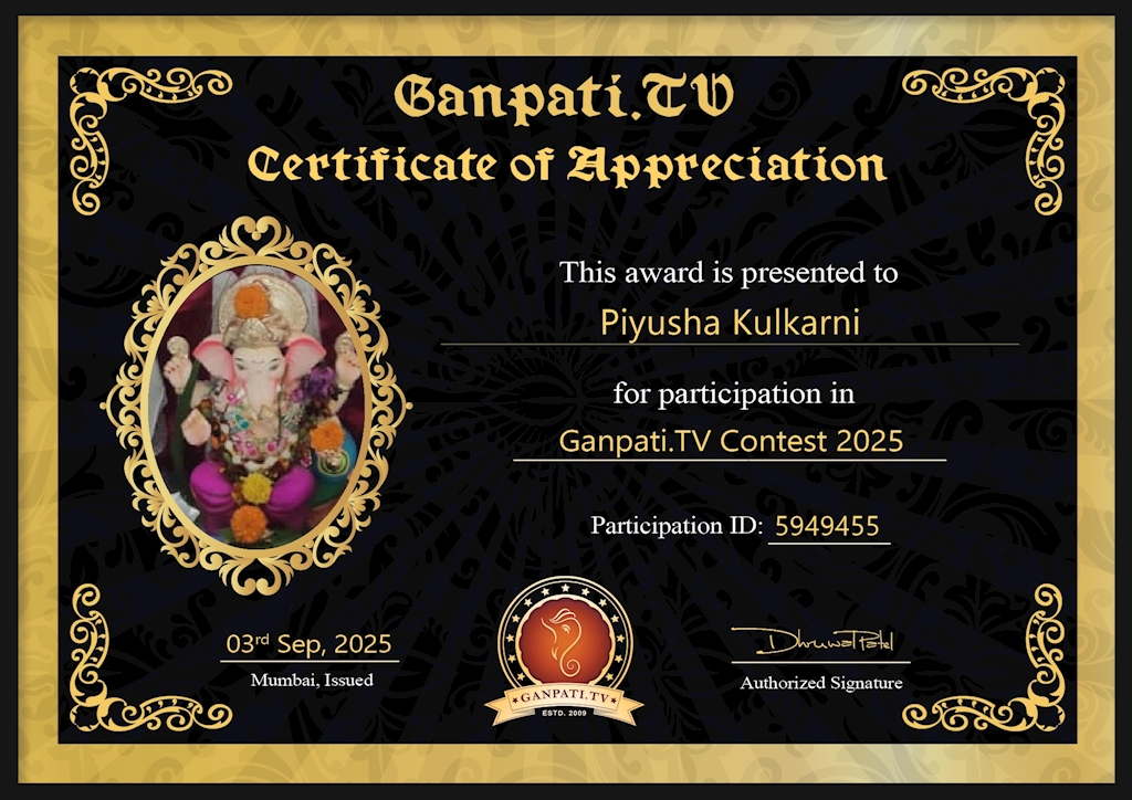 Piyusha Kulkarni Ganpati 2025