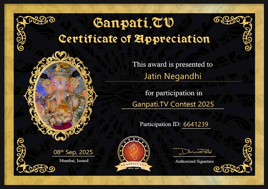 Jatin Negandhi Ganpati 2025