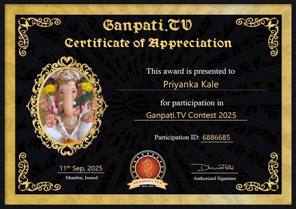 Priyanka Kale Ganpati 2025