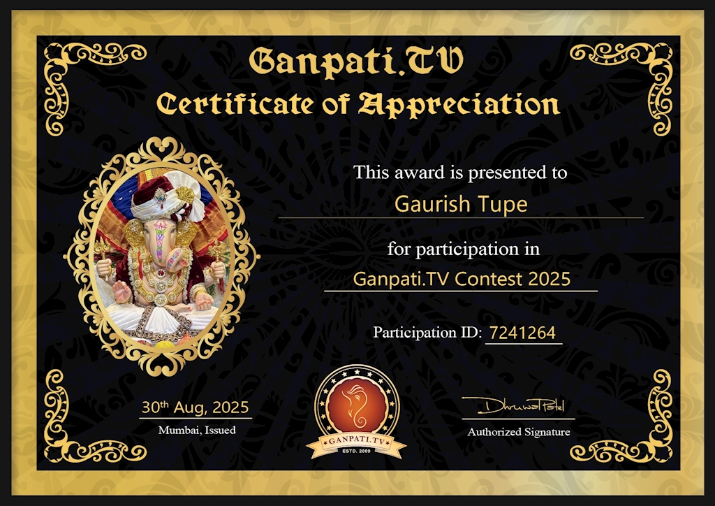 Gaurish Tupe Ganpati 2025