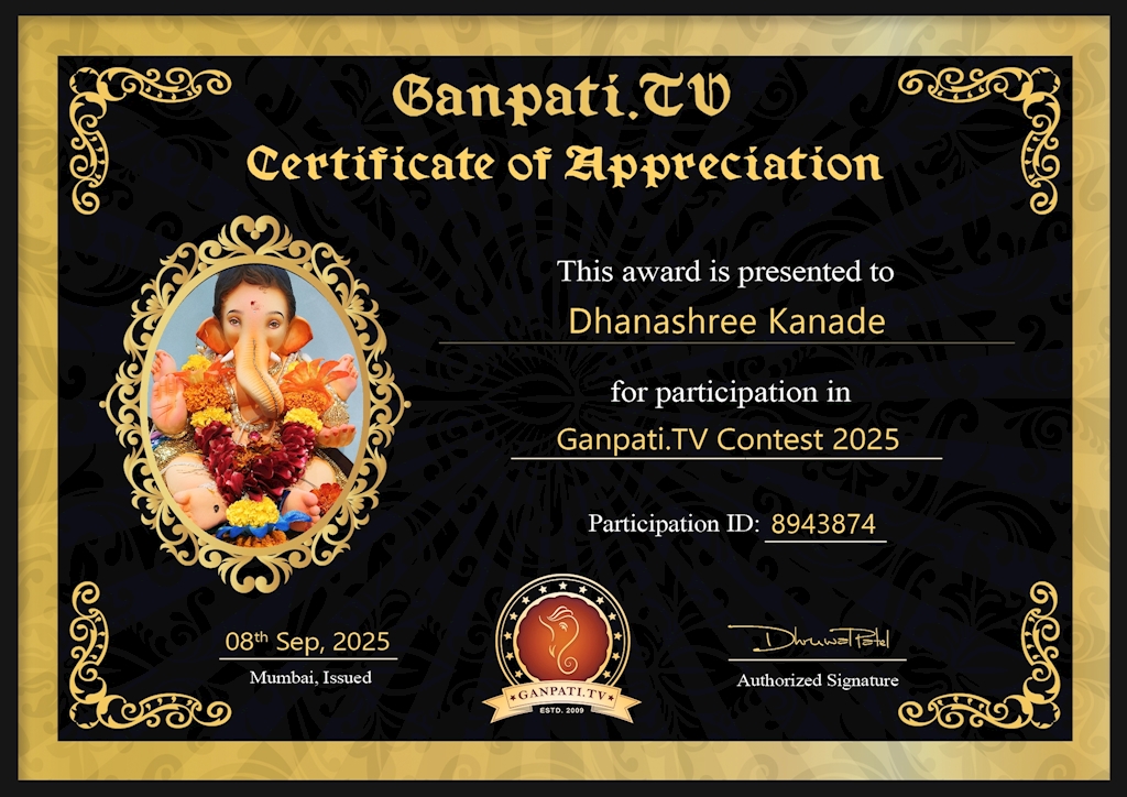 Dhanashree Kanade Ganpati 2025