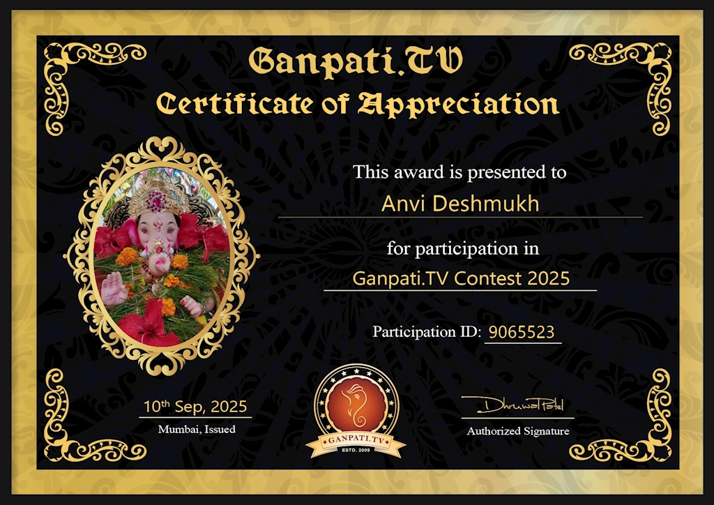 Anvi Deshmukh Ganpati 2025