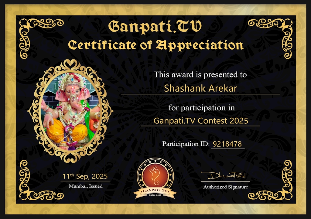 Shashank Arekar Ganpati 2025