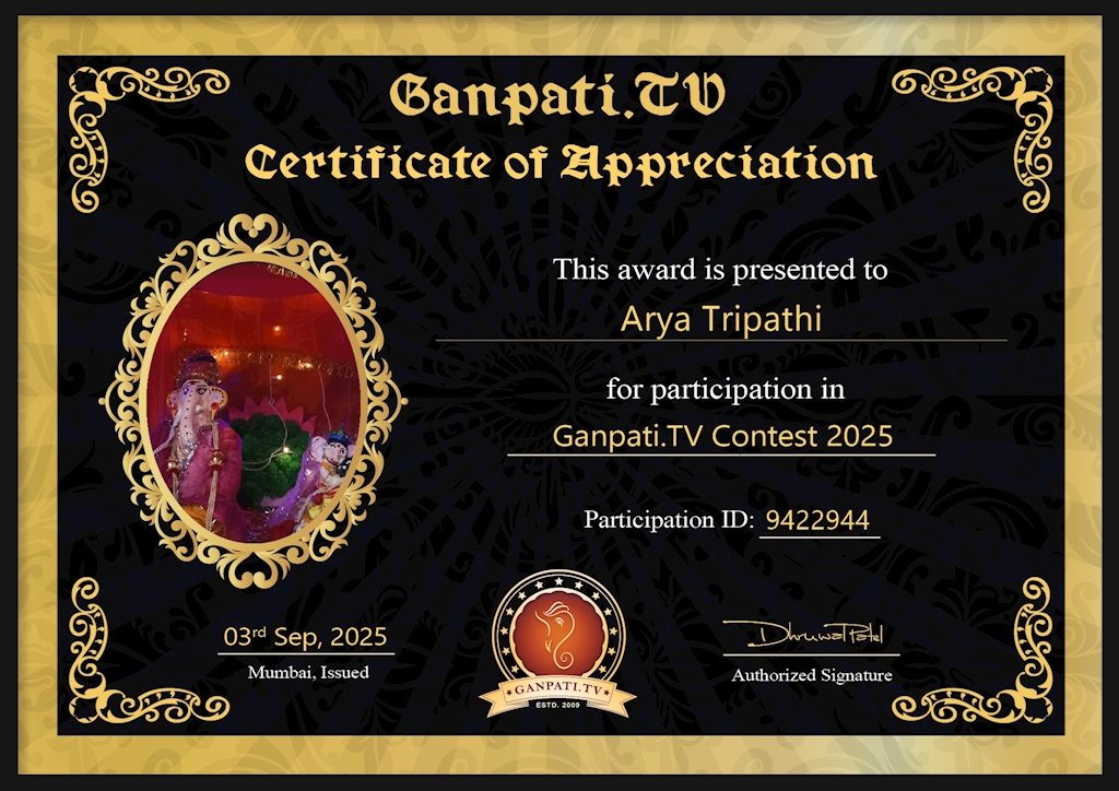 Arya Tripathi Ganpati 2025