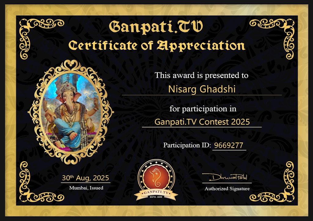 Nisarg Ghadshi Ganpati 2025