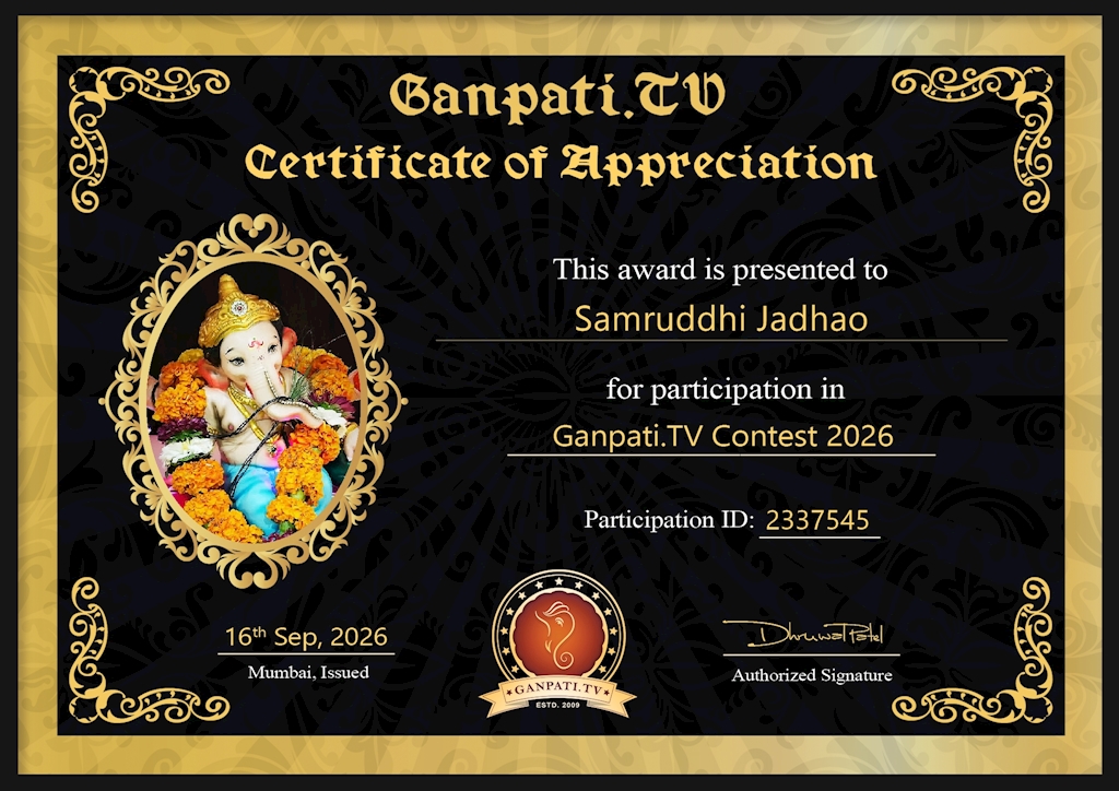 Samruddhi Jadhao Ganpati 2026
