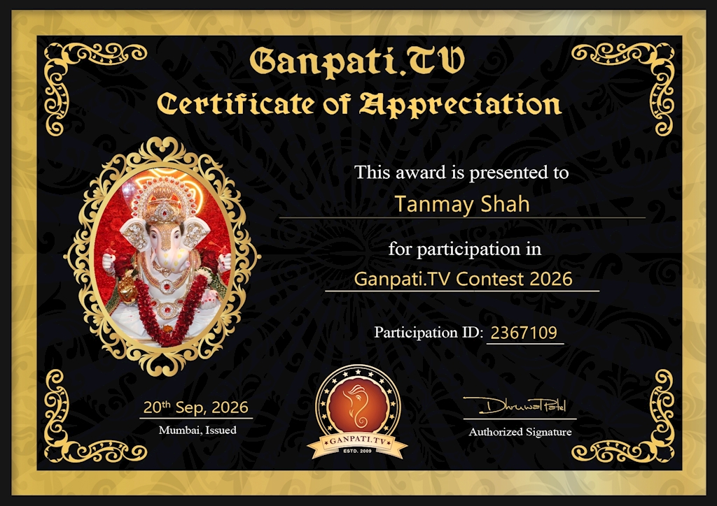 Tanmay Shah Ganpati 2026