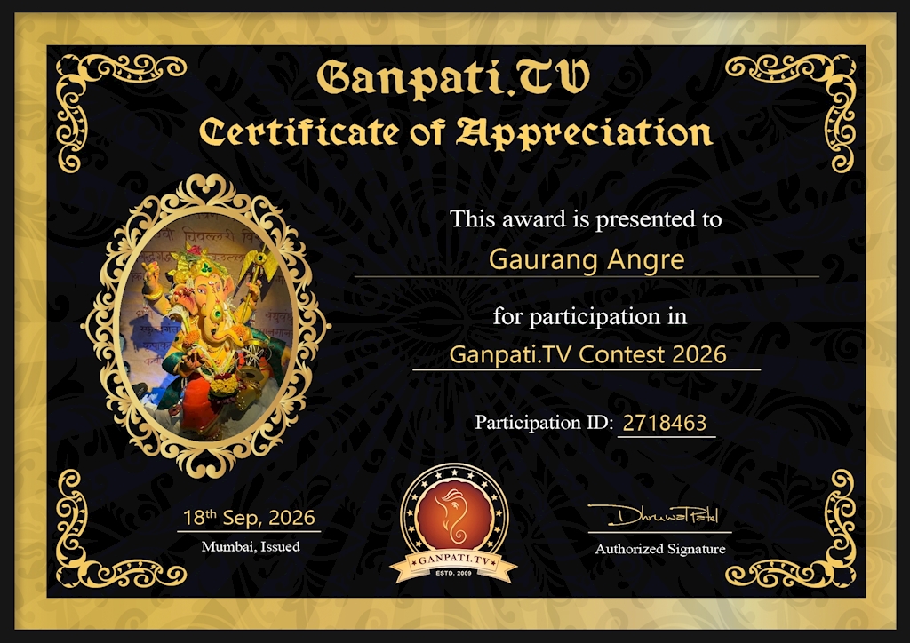 Gaurang Angre Ganpati 2026