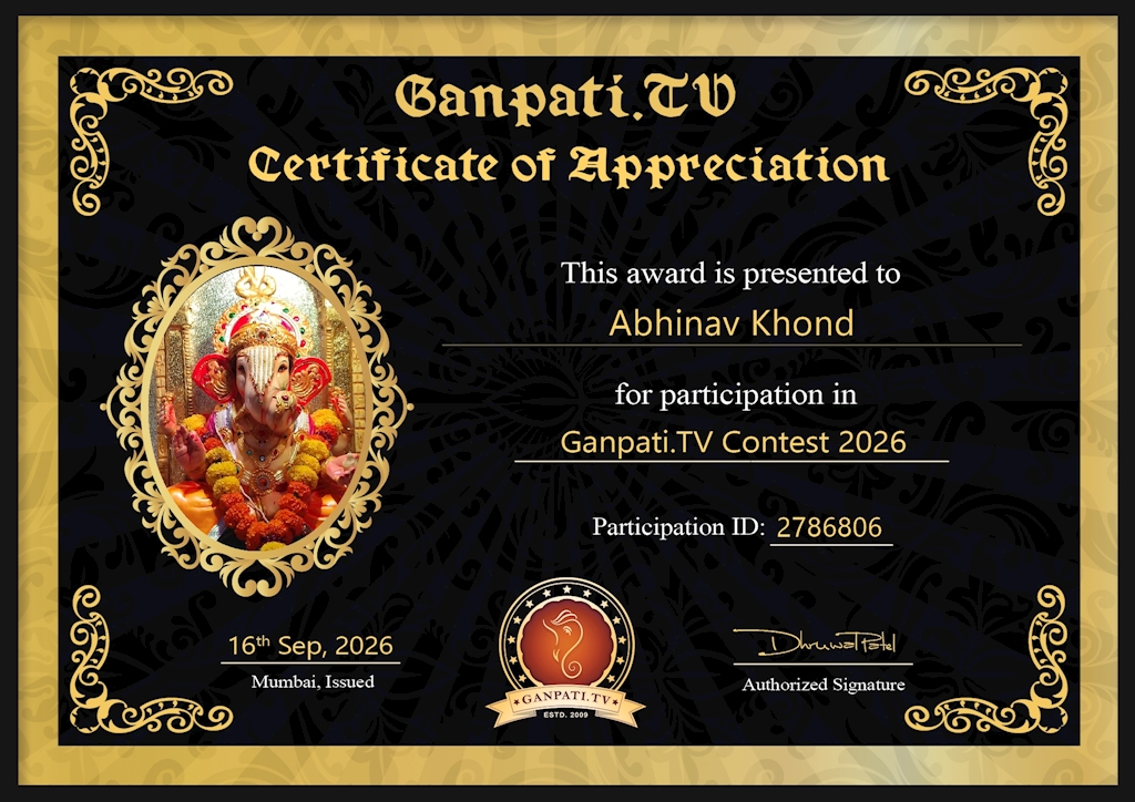 Abhinav Khond Ganpati 2026