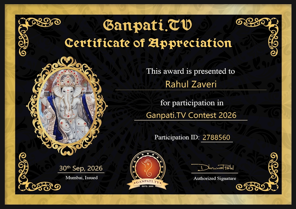 Rahul Zaveri Ganpati 2026