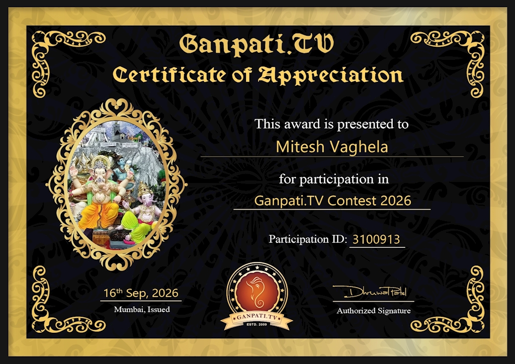 Mitesh Vaghela Ganpati 2026